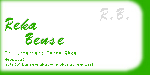 reka bense business card