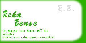 reka bense business card